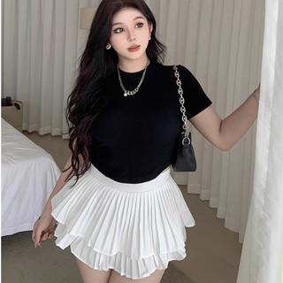 Chân váy 2 tầng xếp ly bigsize Nhỏ Clothing chân váy dập ly có bigsize cvdl