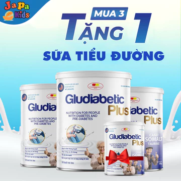 [Combo 3 Tặng 1] Sữa Tiểu Đường Giải Pháp Dinh Dưỡng Cho Người Tiểu Đường Chính Hãng Japa Kids 400g