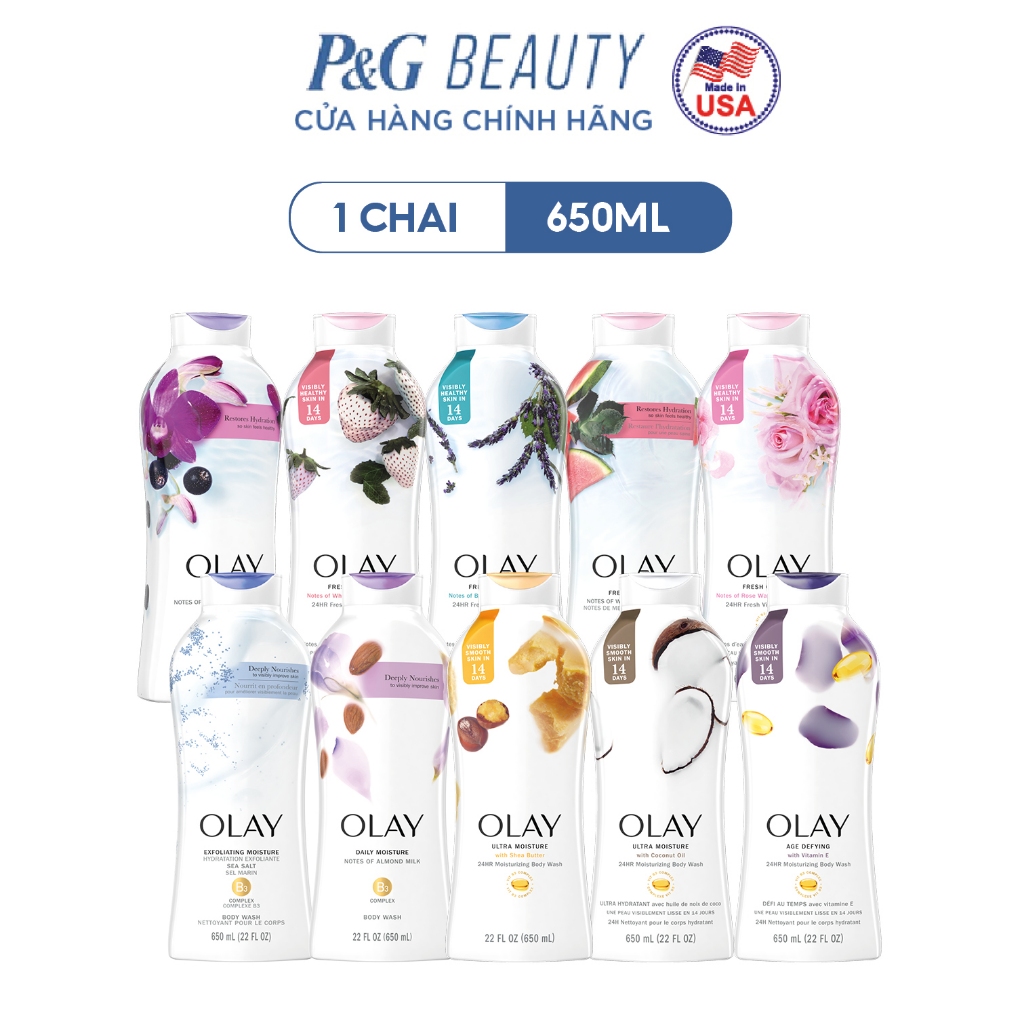 Ảnh Sữa tắm Olay dưỡng da nhiều mùi hương 650ml 3