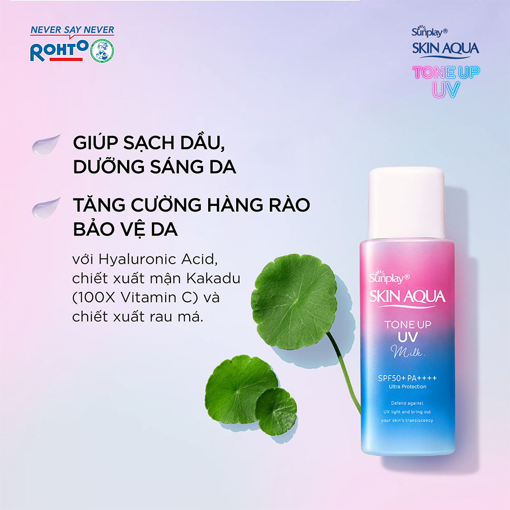 Ảnh Combo 2 Sữa chống nắng nâng tông cho da tối màu,da vàng Sunplay Skin Aqua Tone Up UV Milk Lavender SPF50+ PA++++50g 3