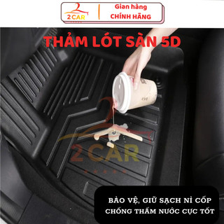 Thảm lót sàn NHỰA 5D TRÀN VIỀN xe Toyota Fortuner đời 2006 - 2025 -Thảm nhựa TPE 5D đúc nguyên khối theo xe - 3 hàng