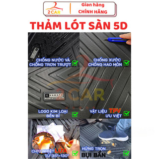 Thảm lót sàn NHỰA 5D TRÀN VIỀN xe Toyota Fortuner đời 2006 - 2025 -Thảm nhựa TPE 5D đúc nguyên khối theo xe - 3 hàng