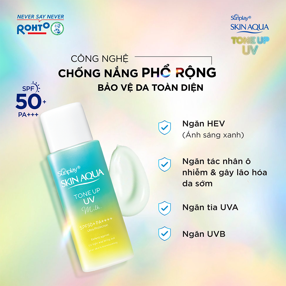 Ảnh Combo 2 Sữa chống nắng nâng tông cho da khuyết điểm Sunplay Skin Aqua Tone Up UV Milk Mint Green SPF50+ PA++++ 50g 1