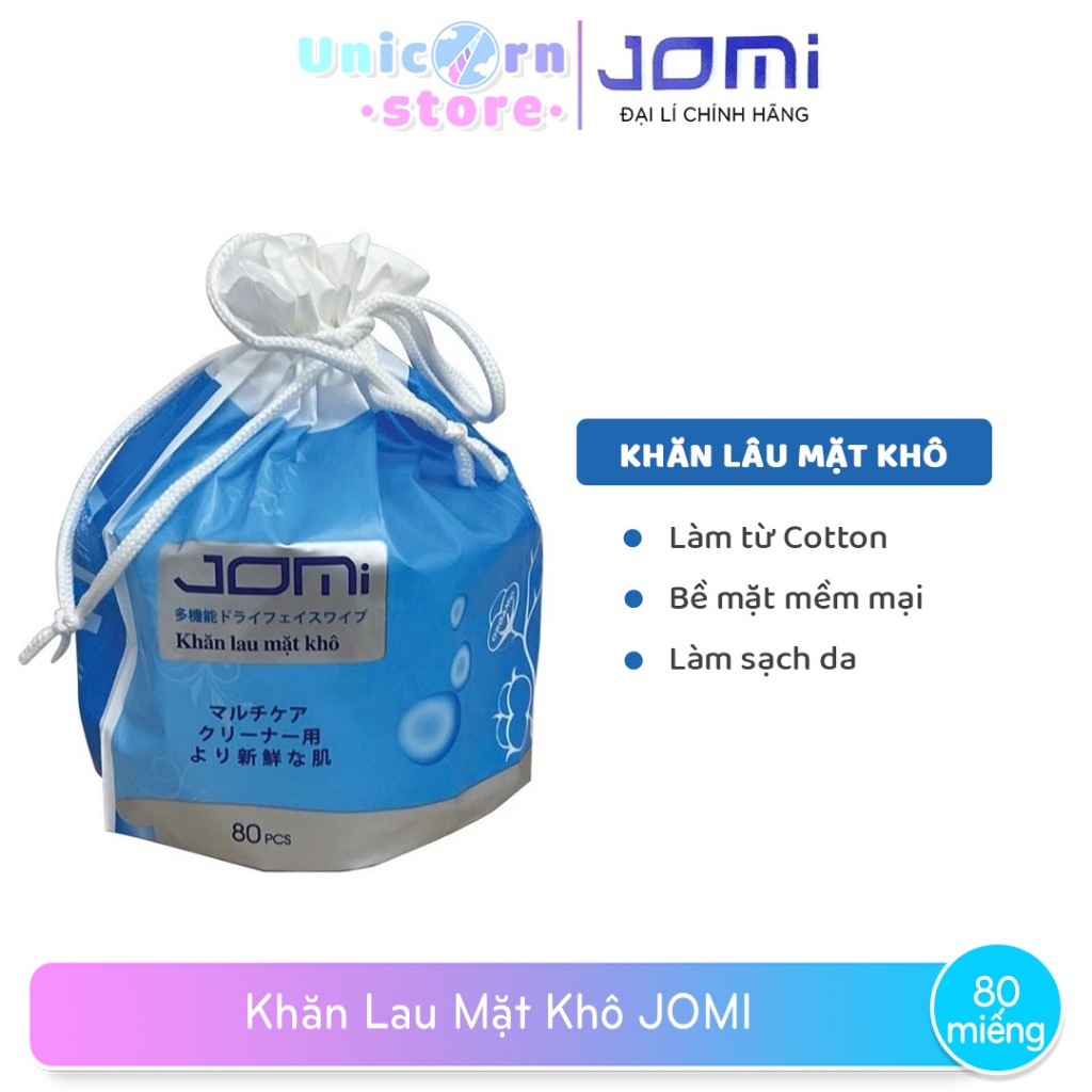 Khăn Lau Mặt Khô Jomi 80 Miếng