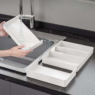 Khay đựng đũa thìa chia ngăn kéo nhà bếp có thể mở rộng, tháo rời tùy chỉnh đa năng