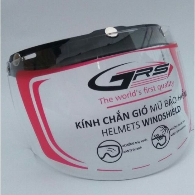 Kính Khuy Bấm gắn nón bảo hiểm GRS cao cấp