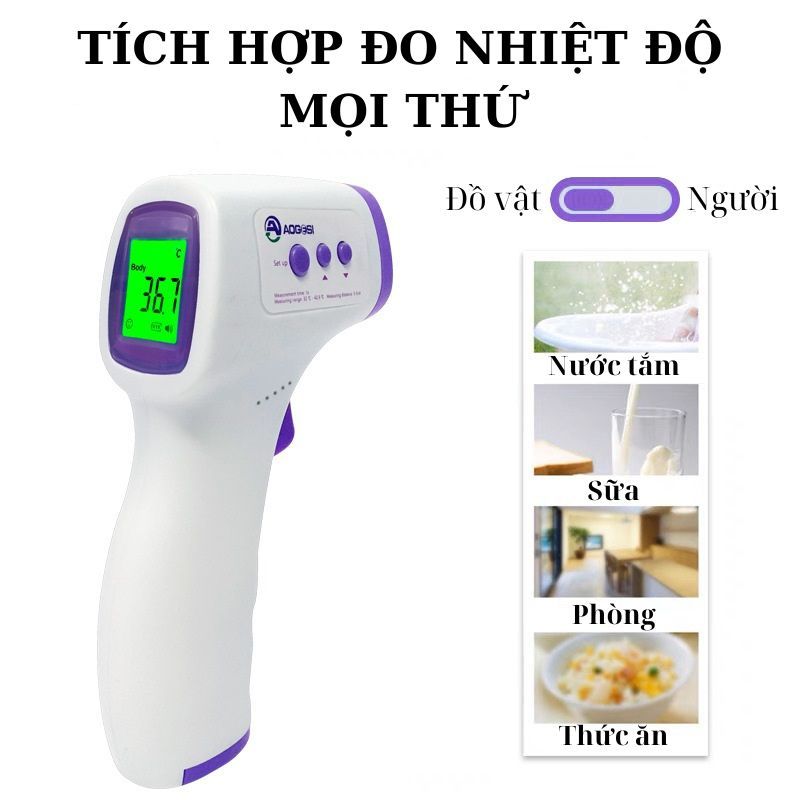 Nhiệt kế điện tử cảnh báo sốt, đo nhiệt độ người, sữa, nước tắm cho bé,... tặng pin và dán hạ sốt