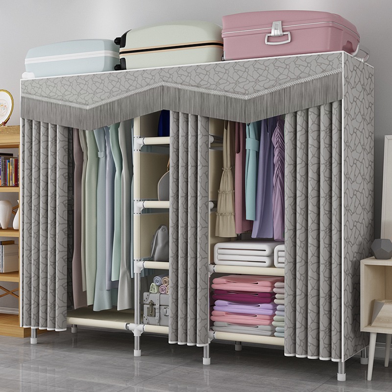 Tủ quần áo vải tủ vải khung thép chất lượng cao tủ treo quần áo khung thép  Sắp xếp thông minh, tiết kiệm không gian