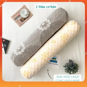 Gối ôm cao su non mềm mịn co người lớn 35cmx105cm, gối ôm ngủ, gối ôm massage, gối ôm bà bầu kèm vỏ gối cotton có khóa