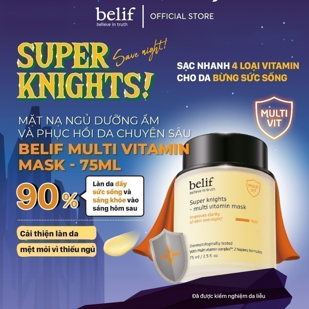 Ảnh Mặt nạ ngủ dưỡng ẩm và phục hồi da chuyên sâu belif Multi Vitamin Mask 3