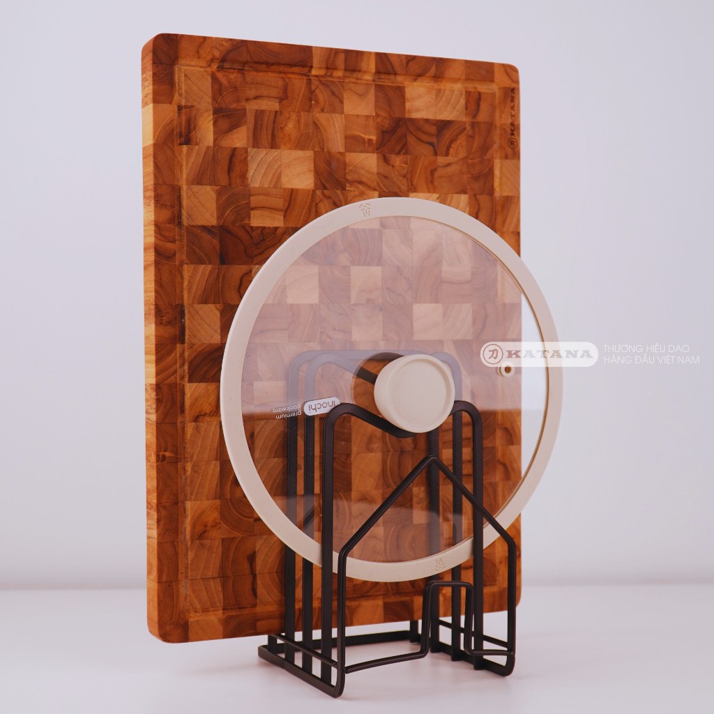 Bộ 2 thớt thái gỗ Teak Cao Cấp Thương Hiệu KATANA - Hình Chữ nhật KT00 và KT01 dày 2.5mm