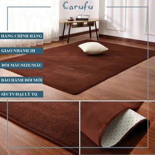 Thảm trải sàn phòng ngủ màu Nâu size 200x160cm NHUNG nỉ cao cấp