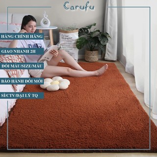 Thảm TRÒN trải sàn phòng khách Lông CỪU | Màu Nâu 120cm
