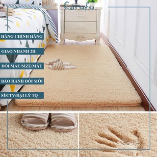 Thảm lông trải sàn phòng khách màu Lạc Đà 200x160cm | lông CỪU xoăn