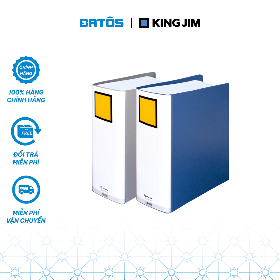 Bìa còng ống King Jim A4 1470GSV / 2470GSV sức chứa 1000 tờ.