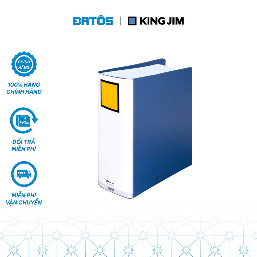 Bìa còng ống King Jim A4 1470GSV / 2470GSV sức chứa 1000 tờ.