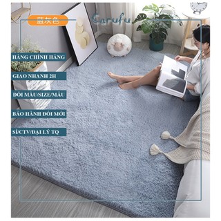 Thảm TRÒN trải sàn phòng khách Lông CỪU | Màu Xám 100cm 120cm 160cm