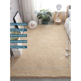 Thảm lông trải sàn phòng khách màu Lạc Đà 160x100cm | lông CỪU xoăn