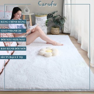 Thảm lông trải sàn giá rẻ | Lông CỪU cao cấp phối xoăn | 160x100cm 200x160cm 100cm 120cm | CARUFU