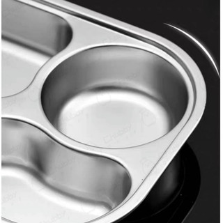 Khay cơm inox 304 cho bé loại tốt 4/5 ngăn sâu lòng chất liệu an toàn cho sức khỏe，khay đựng cơm chia ngăn giữ nhiệt
