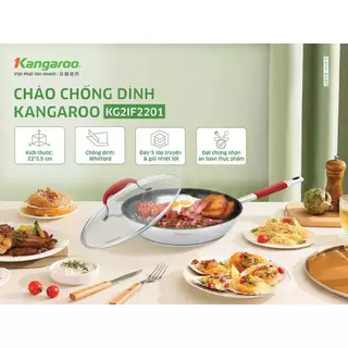 Chảo inox chống dính đáy từ Kangaroo KG2IF2201
