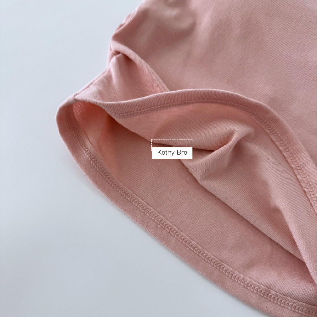 C17 Áo Bra Nhún Eo Cổ U Hai Dây KATHY BRA Có Đệm Mút Chất Cotton mát Co dãn Dày Dặn Siu Tôn Dáng Màu Basic Mix ĐồXinh | BigBuy360 - bigbuy360.vn