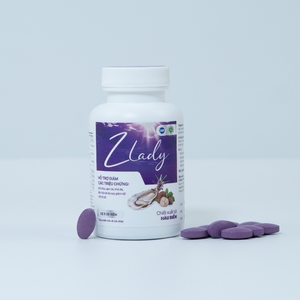 Ảnh Viên uống nội tiết tố nữ estrogen Zlady hỗ trợ làm đẹp da( hộp 30 viên) 2