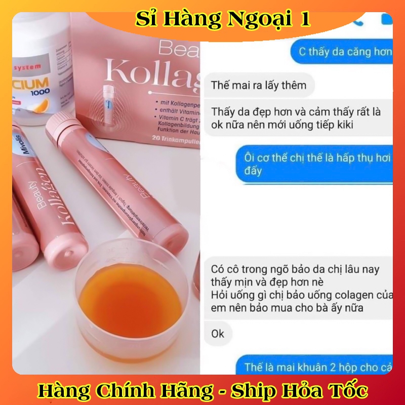 [HÀNG NỘI ĐỊA ĐỨC] - NƯỚC UỐNG COLLAGEN VÀ HYALURON MIVOLIS – 500ML (20 ỐNG x 25ML)