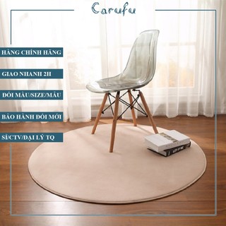 Thảm tròn trải sàn phòng khách,phòng ngủ màu Lac đà size 100cm 120cm 160cm | Nhung NỈ | lông ngắn một màu