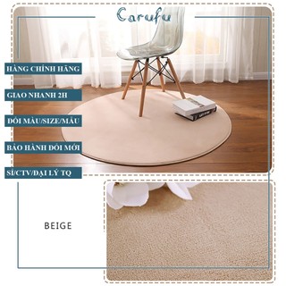 Thảm tròn trải sàn phòng khách,phòng ngủ màu Lac đà size 100cm 120cm 160cm | Nhung NỈ | lông ngắn một màu
