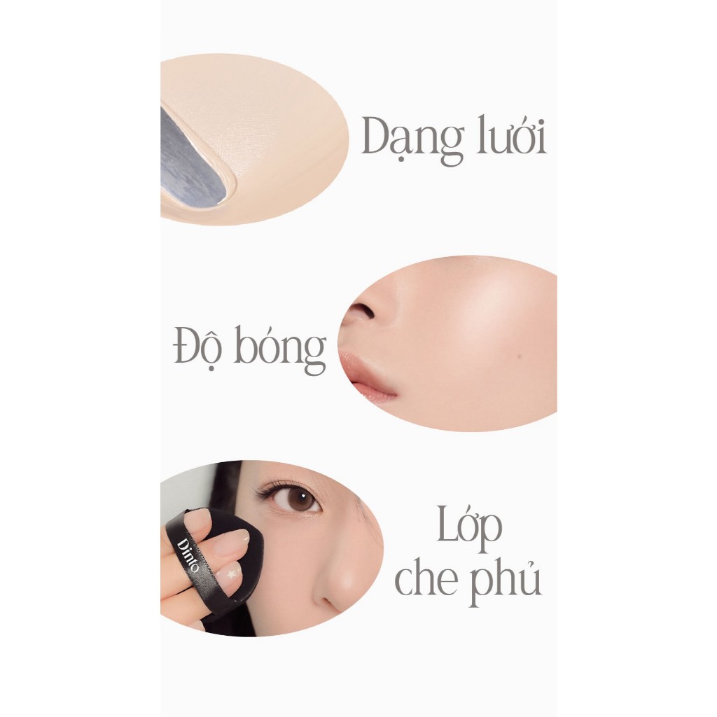 Cushion Căng Bóng Dưỡng Ẩm Thuần Chay Dinto Blur-Glowy Wooncho Cushion SPF50+ PA++++(3 colors)