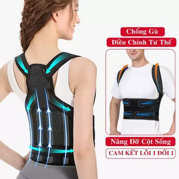 Đai Chống Gù Lưng Andego Hỗ Trợ Tập Luyện Lỗi 1 Đổi 1, Đai Định Hình Thẳng Lưng Chống Gù Mã FIT PRO
