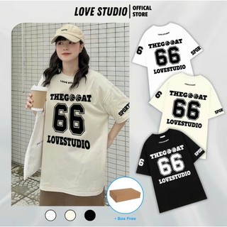 Áo Thun LoveIStudio 66 THEGOOAT Sports Unisex Form Rộng Nam Nữ Prenium Cotton 100% Cổ Tròn tặng kèm Box [A099]