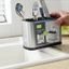 Ống Cắm Thìa Đũa Dao Khối Chữ Nhật Có Khe Thoát Nước - Khay Cắm Dụng Cụ Nhà Bếp Inox 304 Cao Cấp Sang Trọng