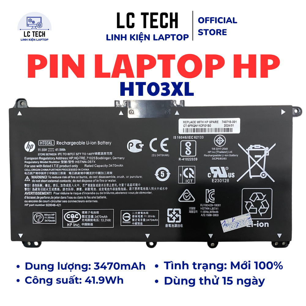 Pin HP Pavilion 14-CE 15s-du 15-CS 15-CW 15-DA 14-CF CK 14-cm DF DH 14 ...