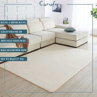 Thảm tròn trải sàn phòng ngủ màu Be sữa size 120cm | Nhung NỈ | lông ngắn một màu