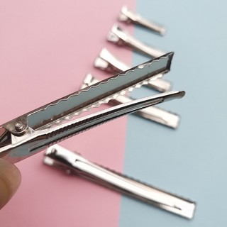 Kẹp Tóc Cá Sấu Mỏ Vịt Kim Loại To Nhỏ Trơn Màu Bạc | Phôi Kẹp Tóc Handmade Kẹp Tóc Mái Bấm Mini Làm Nơ Resin DIY nữ Y2K