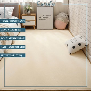 Thảm trải sàn phòng ngủ màu Be sữa size 160x100cm NHUNG nỉ cao cấp
