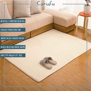 Thảm trải sàn phòng ngủ màu Be sữa size 160x100cm NHUNG nỉ cao cấp