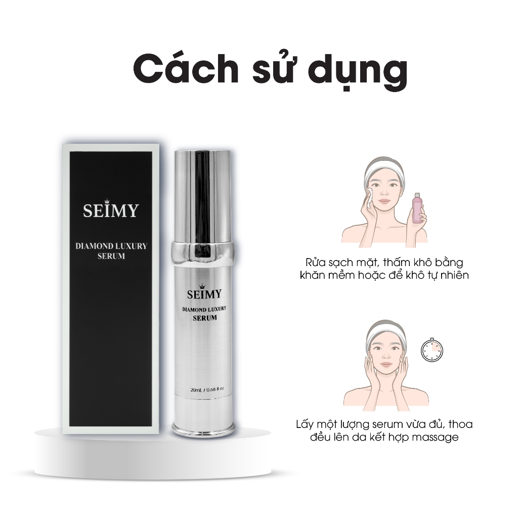 Ảnh Bộ Kem Và Serum Dưỡng Da Seimy - Diamond Luxury Cream 30ml , Diamond Luxury Serum 20ml 3