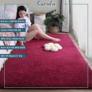 Thảm decor phòng khách sang trọng | Lông CỪU xoăn 1m 1m2 1m6 2m | CARUFU