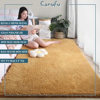 Thảm decor phòng khách sang trọng | Lông CỪU xoăn 1m 1m2 1m6 2m | CARUFU