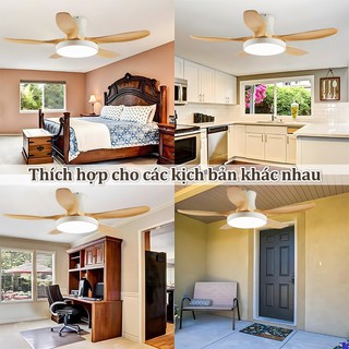 【COD】Quạt trần phòng khách Gogeou đèn quạt 5 cánh trần phòng khách 52inch cổ ngắn đèn quạt trần