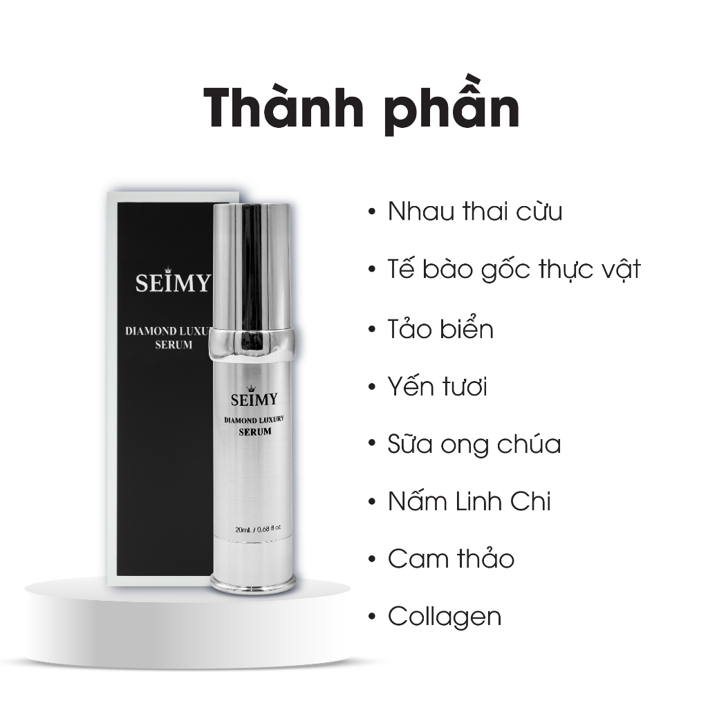 Ảnh Serum tinh chất dưỡng da nhau thai SEIMY - Diamond Luxury Serum 20ml 4