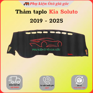 Thảm taplo xe Kia Soluto 2019 - 2021, 2022, 2023, 2024 chất liệu da carbon màu đen cao cấp chống nắng nóng hiệu quả