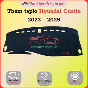 Thảm taplo xe Hyundai Custin 2023, 2024, 2025 nhung lông cừu cao cấp , Hàng 3 lớp có đế có chống trượt, che nắng tốt