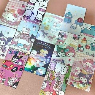 Card Sanrio Kuromi Cinnamoroll Melody Hộp 50 Hình Bo Góc Cute Lomo Hologram Timo QT68