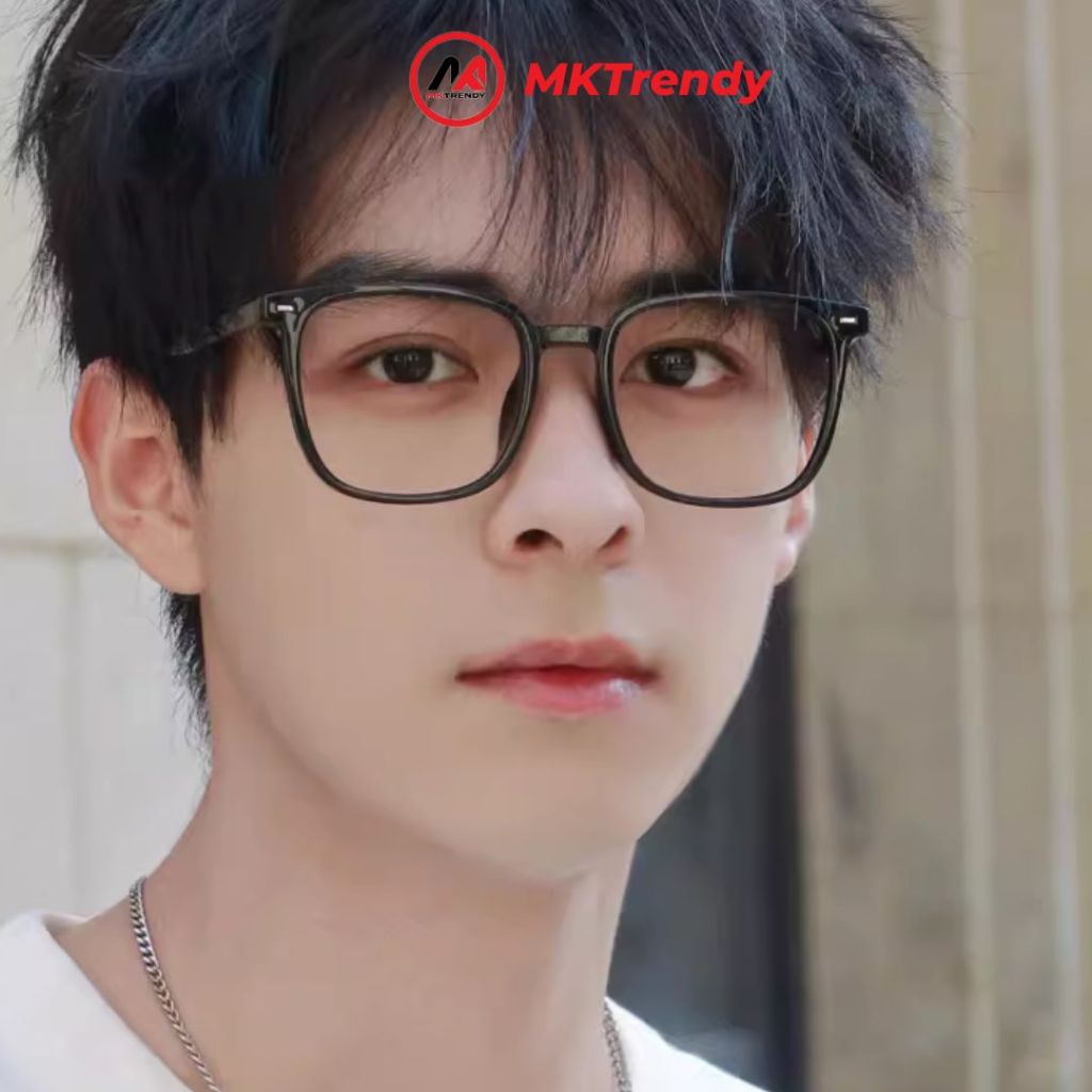 Kính đổi màu gọng vuông MKTRENDY thời trang nam nữ nhựa cao cấp chống ánh sáng xanh chống tia UV X16