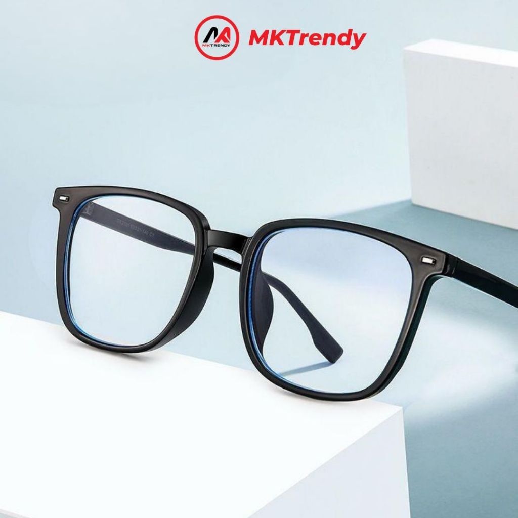 Kính đổi màu gọng vuông MKTRENDY thời trang nam nữ nhựa cao cấp chống ánh sáng xanh chống tia UV X16