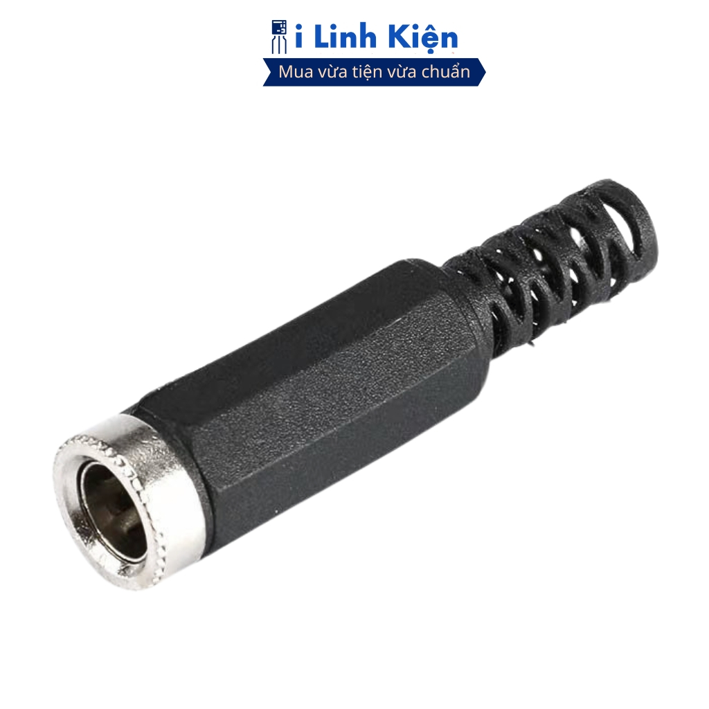 Jack nguồn DC cái 5.5x2.1mm 5.5x2.5mm đấu dây vỏ nhựa chính hãng Ilinhkien